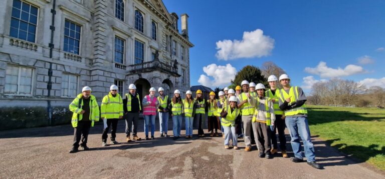 Architect students at Kingston Lacy, a construction project by Spetisbury Construction Ltd