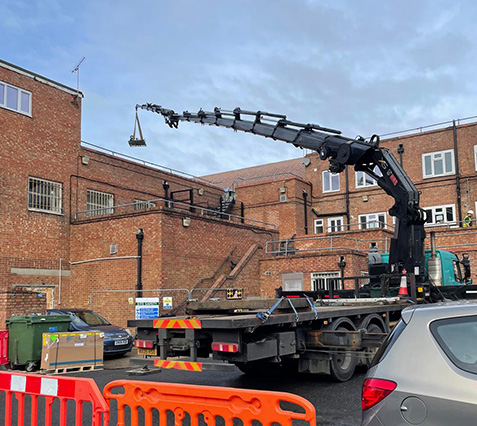 Kingland Crescent - Crane - supplies delivered