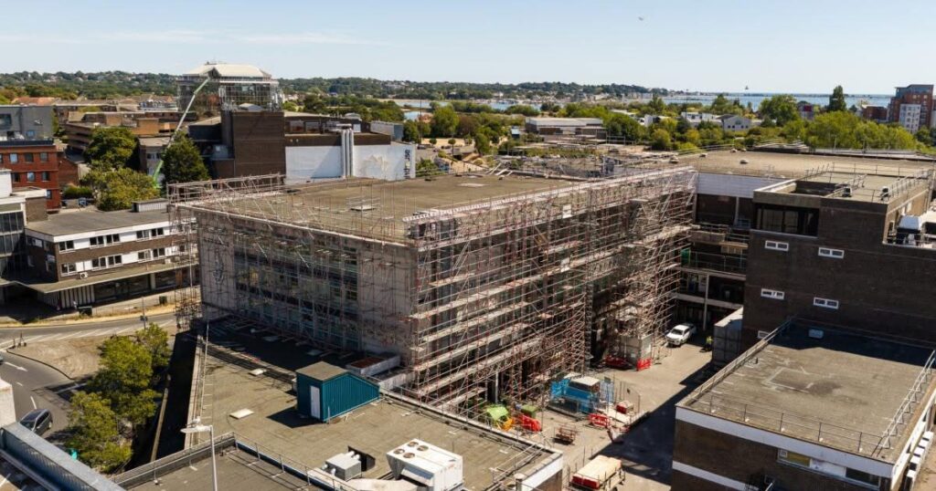 Poole Library roof (Image: Liz Lean PR)