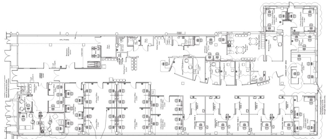 Bournemouth Hospital, Thoracic department floor plan